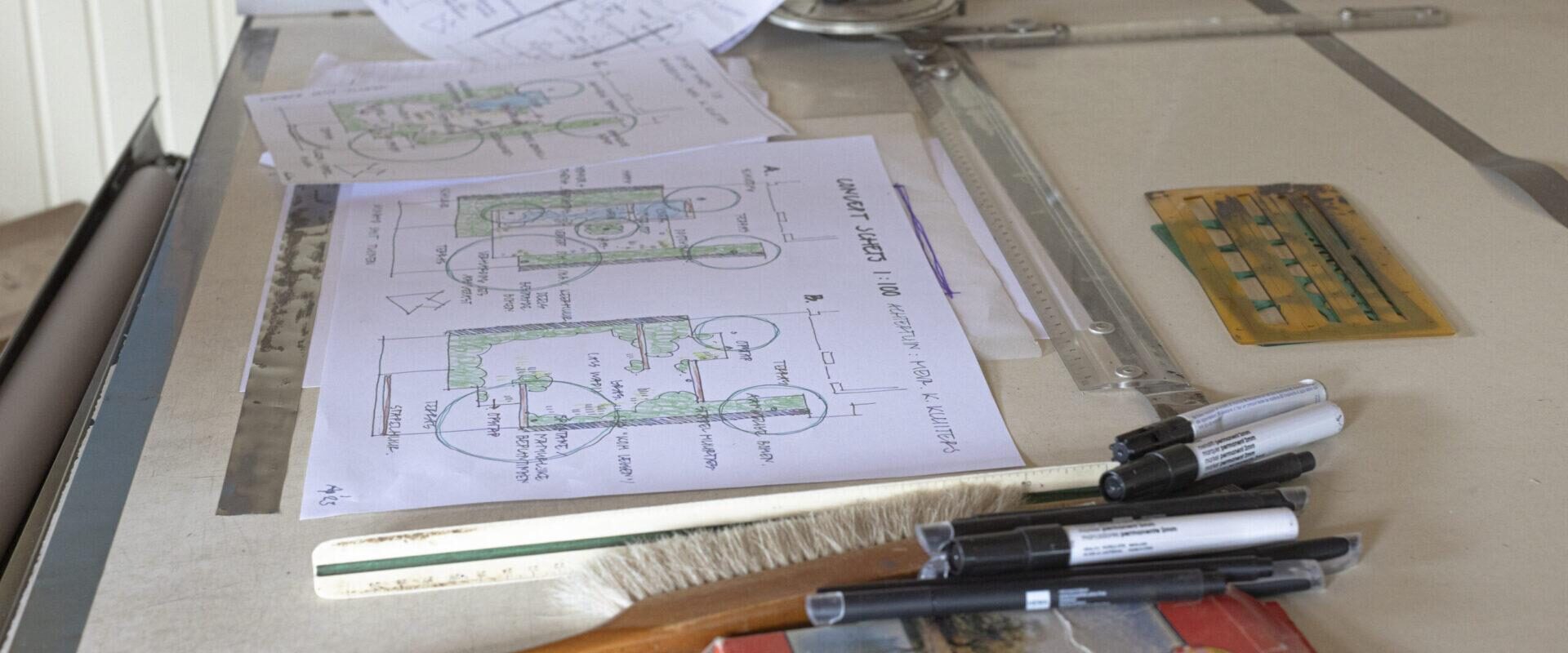 Ontwerpschets tuin